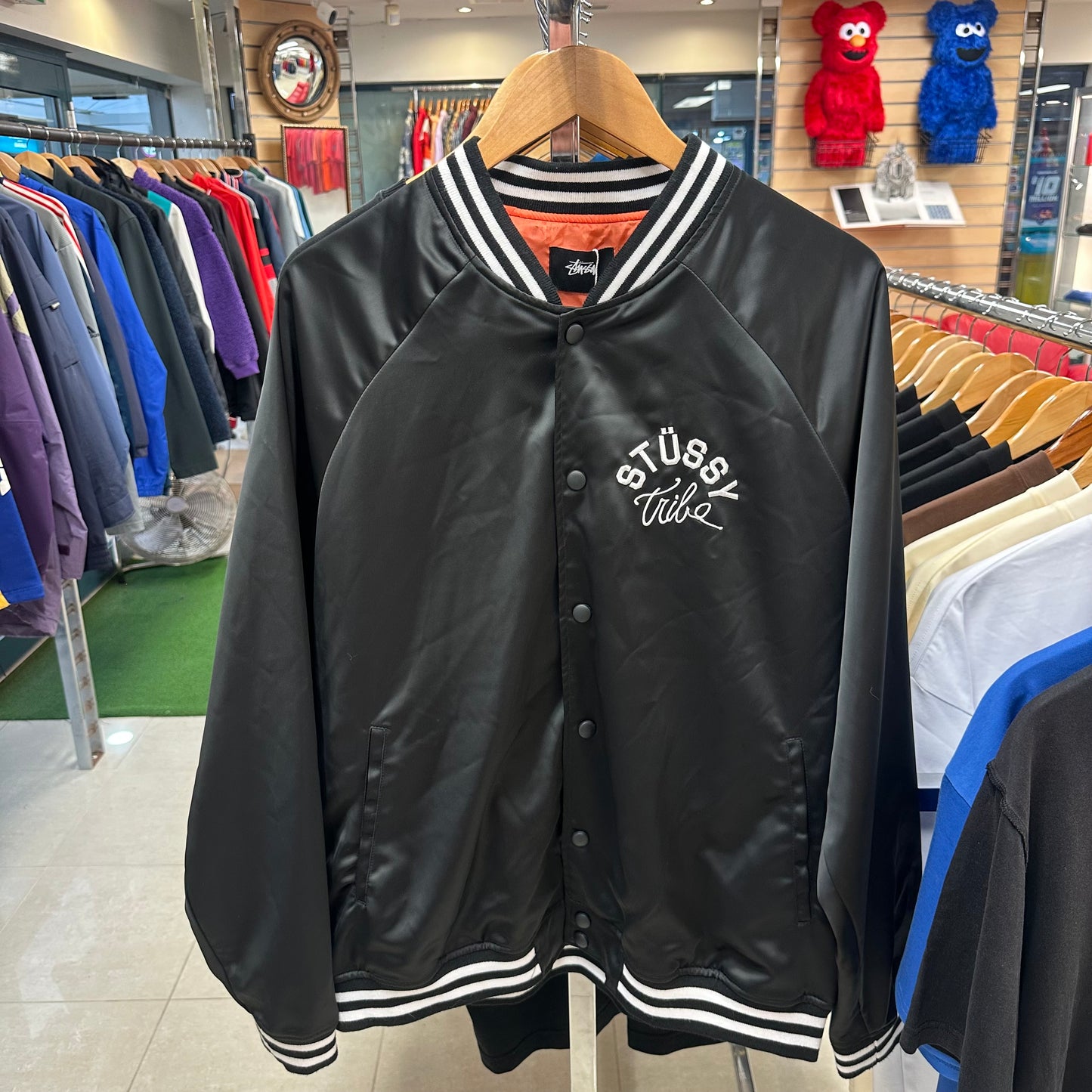 Black Stussy Bomber Jacket